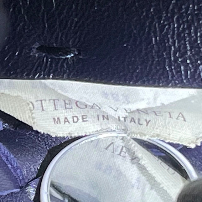 Bottega Veneta Cabat MM Intreccio Leather Tote Bag Navy 40cm