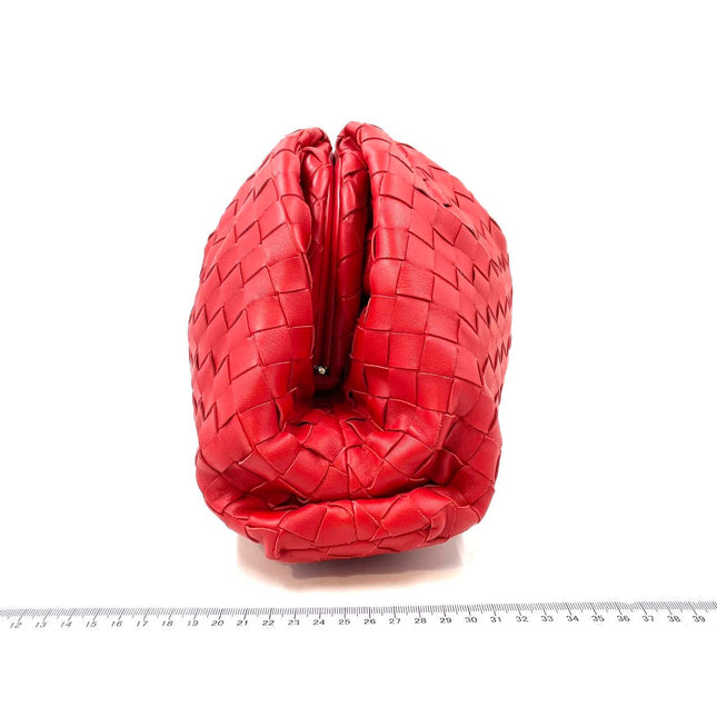 Sold Bottega Veneta Pouch Large Intrecciato Leather Clutch Red