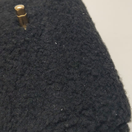 Chanel Coco Handle Small Black Shearling Gold Hardware, 2017