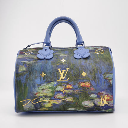 Louis Vuitton x Jeff Koons Speedy 30 Monet Water Lilies Top Handle Bag