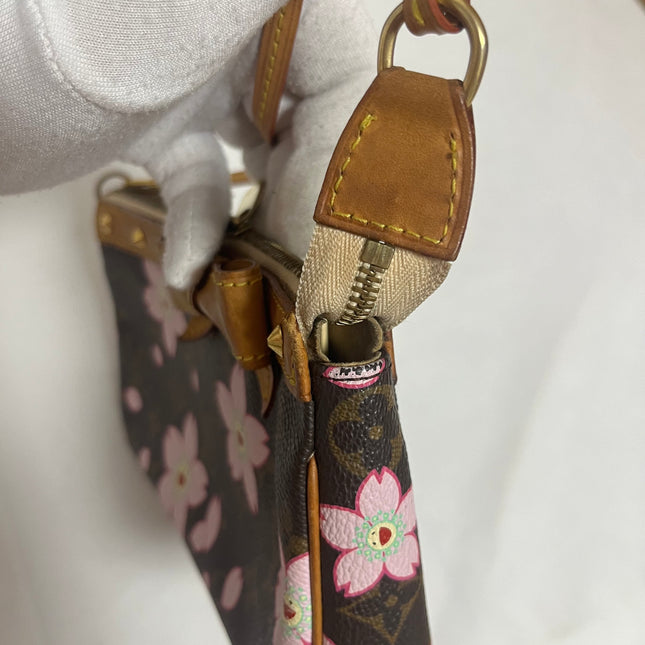Louis Vuitton x Takashi Murakami Cherry Blossom Pochette Accessoire Brown Monogram
