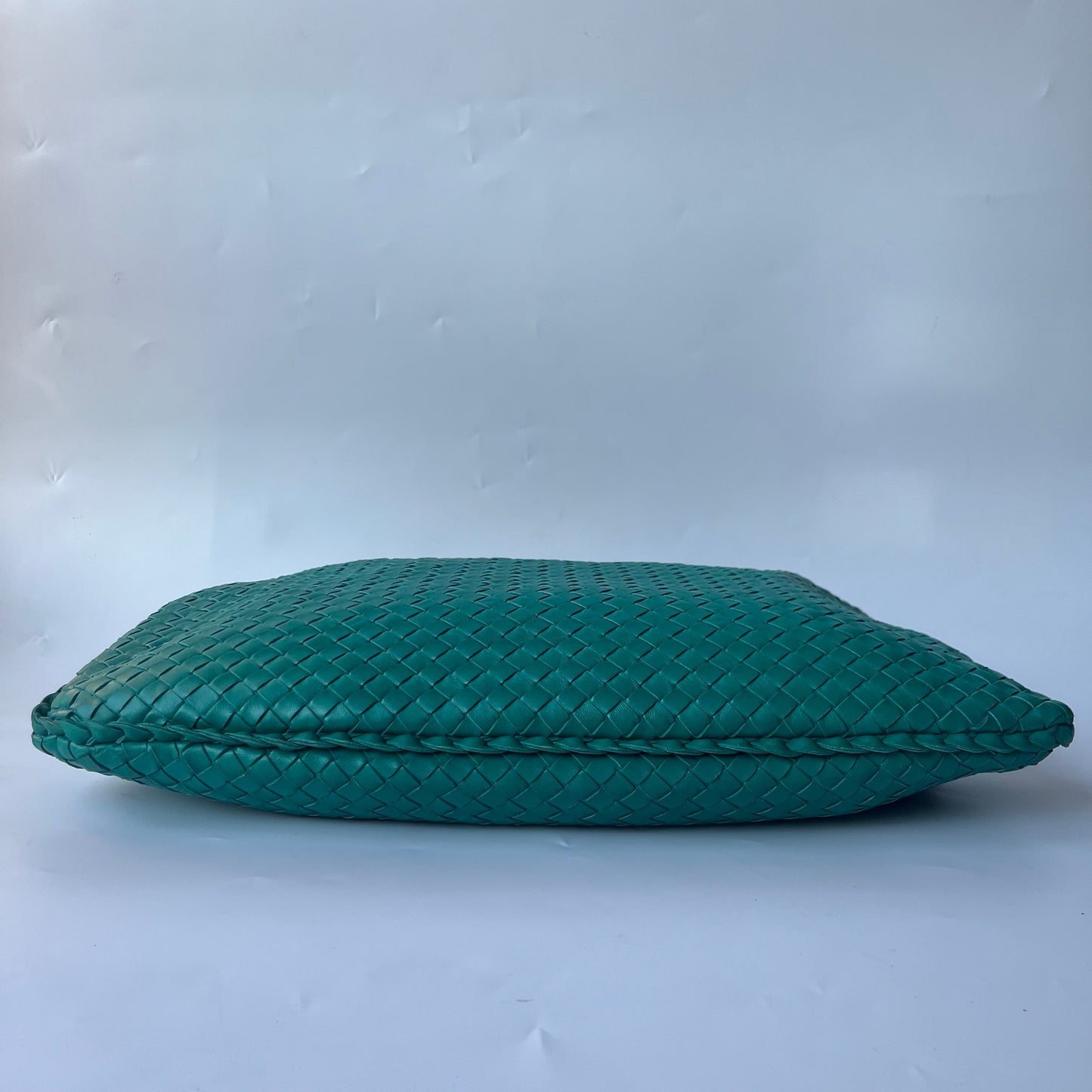 Bottega Veneta Veneta Hobo Teal Green 45cm Lambskin Leather