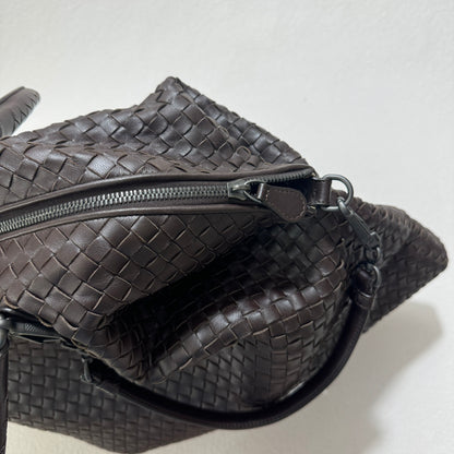 Sold Bottega Veneta Maxi Convertible Tote Bag Dark Chocolate Brown Leather Two-way Carry 50cm