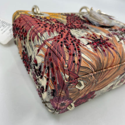 Lady Dior Mini Embroidered Phoenix Cloth Multicolor Handbag