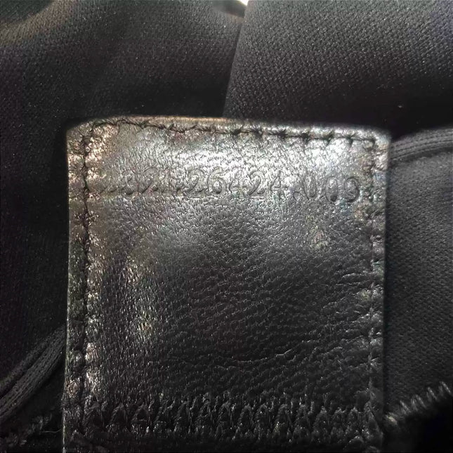 FENDI Baguette Vintage Black Cloth Silver Hardware Shoulder Bag