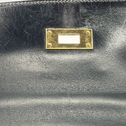 Hermes Kelly 32 Sellier Black Box Leather Gold HW 1987