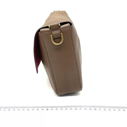 Fendi Baguette Selleria Calfskin Leather Crossbody Bag Large Brown