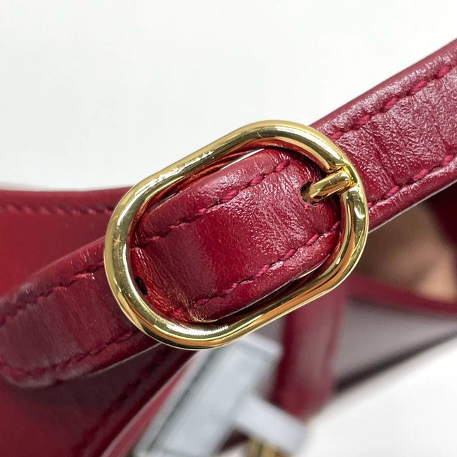 Gucci Jackie 1961 Mini Red Burgundy Leather Bag No Strap