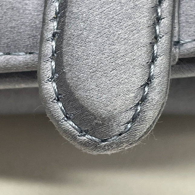 Sold Dior Saddle Mini Silk Blue with Crystal Embedded Buckles