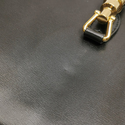 Gucci Jackie 1961 Black Leather Bag Small With Long Strap