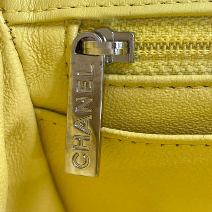 Chanel Classic Flap Mini Square Yellow Patent Lambskin Crossbody Bag 2014