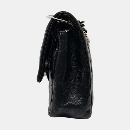 Chanel Timeless Classic Flap Medium Black Lambskin Leather Gold Hardware