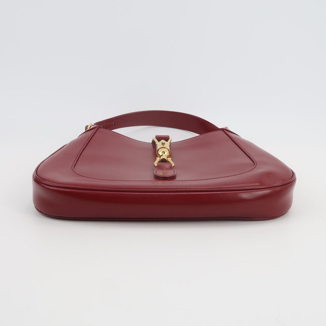 Gucci Jackie 1961 Red Burgundy Leather Bag Small Shoulder Bag
