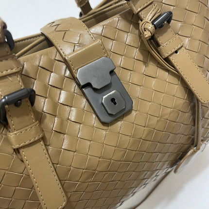 Bottega Veneta Roma Intrecciato Nappa Leather Beige Light Brown Small 30cm