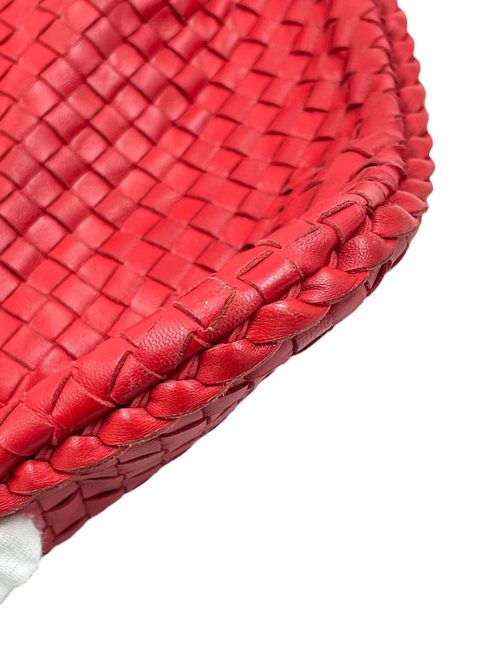 Sold Bottega Veneta Intrecciato Hobo Bag in Red leather Large