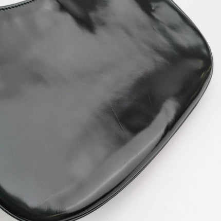 Sold Prada Cleo Black Smooth Leather Shoulder Bag