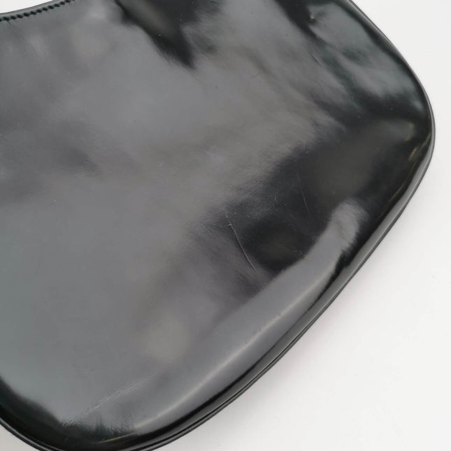 Sold Prada Cleo Black Smooth Leather Shoulder Bag