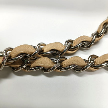 Chanel Classic Flap Jumbo Beige Caviar Leather Single Flap Silver Hardware