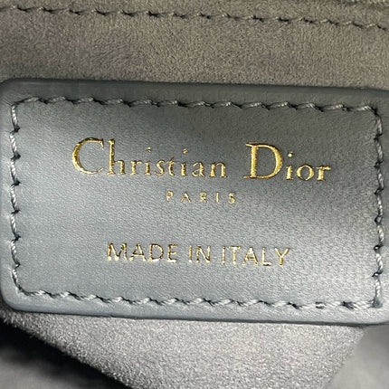 Sold Lady Dior Small My Abcdior Pale Blue Lambskin Cannage Leather