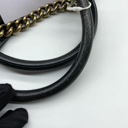 Chanel Shiva Tote Black Quilted Shiny Caviar Leather Gold Hardware
