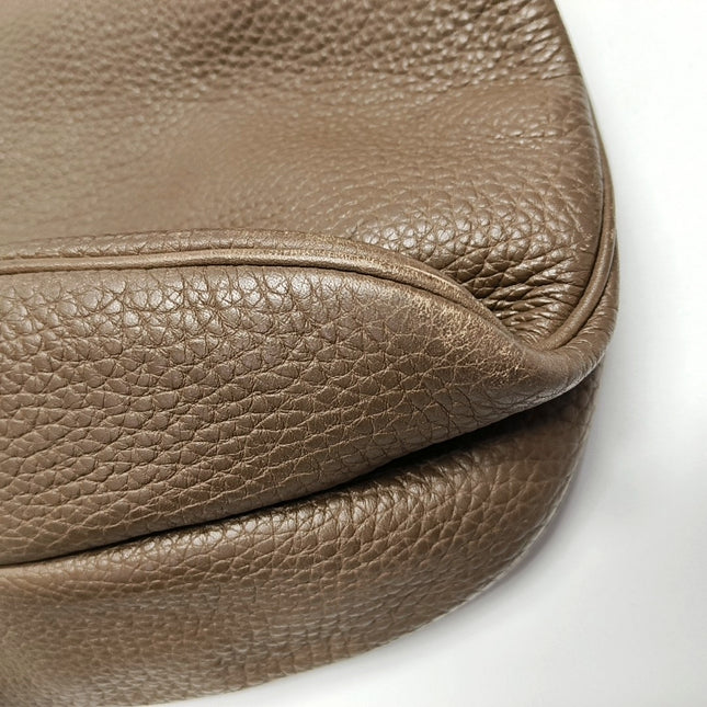 Hermes Gao Étoupe Dark Grey Clemence Leather Hobo Shoulder Bag 2008