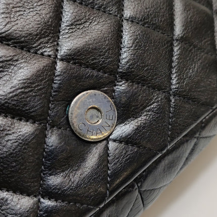 Chanel Istanbul Flap Bag 2011 Medium Leather and Knot Chain Redyed Black