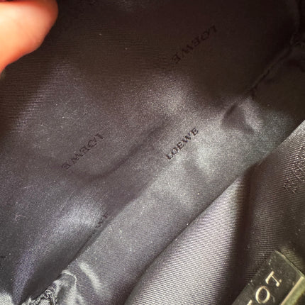 Loewe Amazona 19 Mini Handbag in Purple Velvet with Crystal Logo