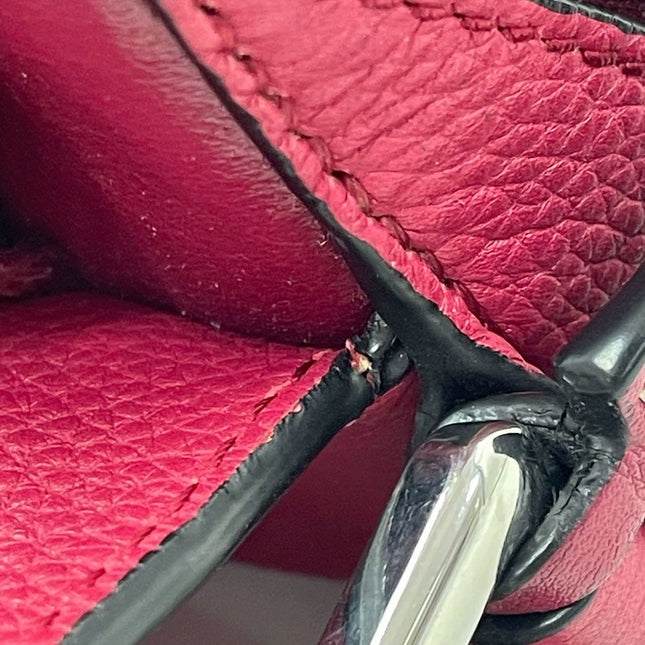 Loewe Puzzle bag small raspberry pink leather