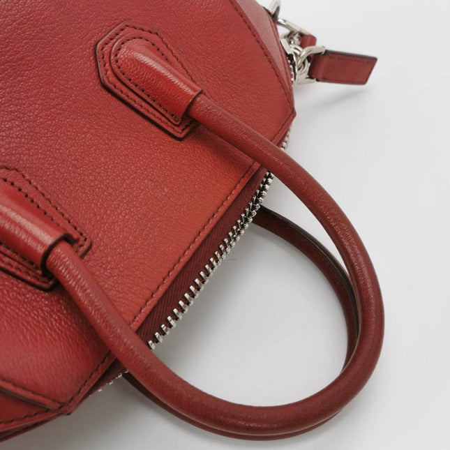 Givenchy Antigona Mini Red Calf Leather Top Handle bag with Strap
