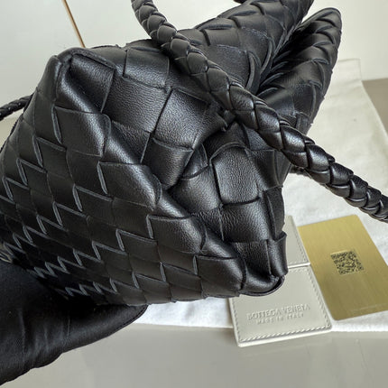 Bottega Veneta Small Andiamo Black Intrecciato Handbag 2023
