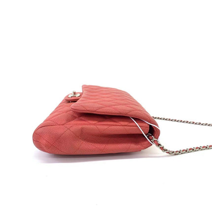 Chanel Envelope Clutch with Chains 2013 Shoulder Bag Coral Red Caviar Leather