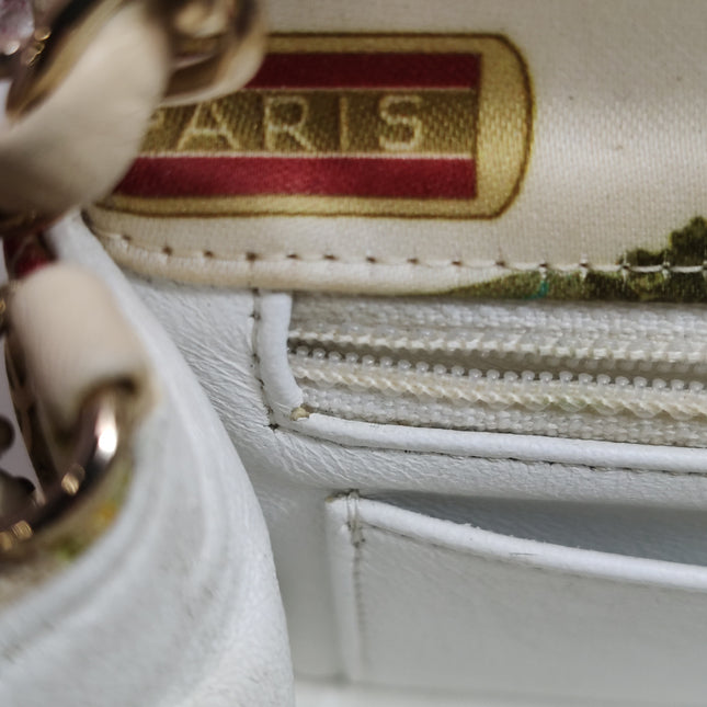 Chanel Classic Flap Mini Satin Paris Cuba Cigar Label Print Beige Multicolor, 2017