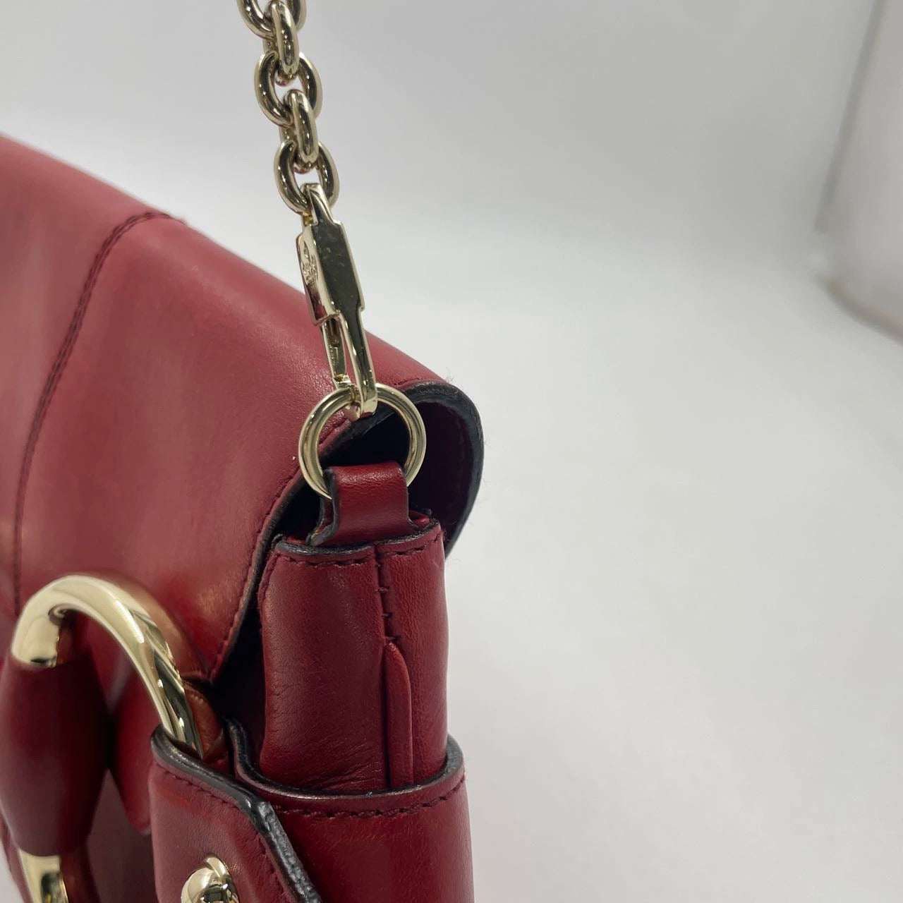 Gucci Horsebit 1955 Large Red Leather Shoulder Bag