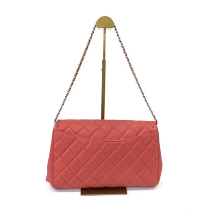 Chanel Envelope Clutch with Chains 2013 Shoulder Bag Coral Red Caviar Leather