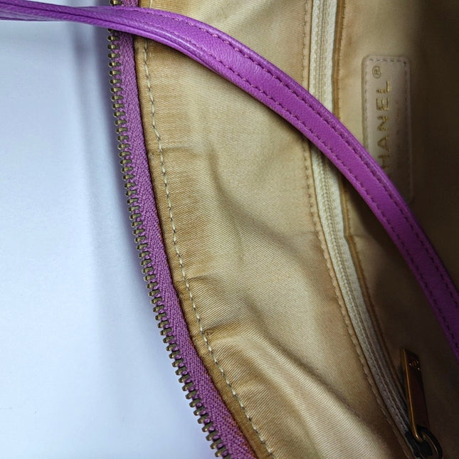 Chanel Large Girl Jacket Bag Lilac Tweed Shoulder Bag 2015