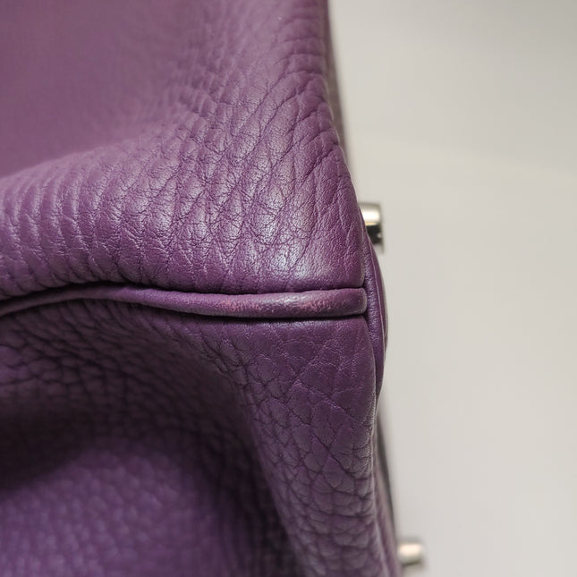 Hermès Birkin 35 Torillon Clemence Leather N5 Cassis Violet Palladium Hardware 2011