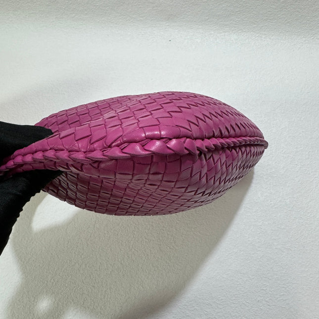 Sold Bottega Veneta Veneta Hobo Medium Deep Fuchsia Pink Intrecciato Leather Bag 40cm