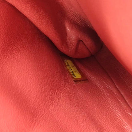 Chanel Envelope Clutch with Chains 2013 Shoulder Bag Coral Red Caviar Leather