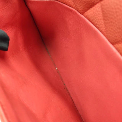 Chanel Envelope Clutch with Chains 2013 Shoulder Bag Coral Red Caviar Leather