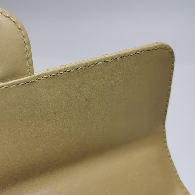 Chanel Classic Flap Vintage Mini Beige Calfskin Bi-color Acrylic Strap Crossbody Bag, 2000-2002