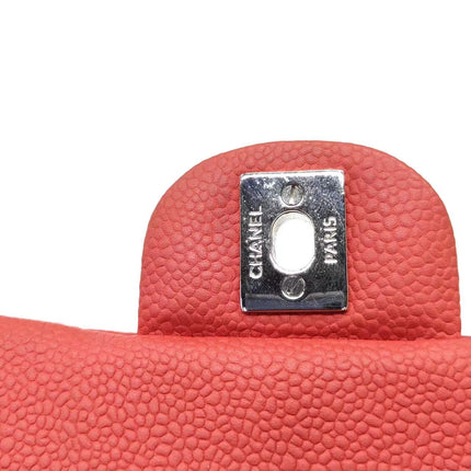 Chanel Envelope Clutch with Chains 2013 Shoulder Bag Coral Red Caviar Leather