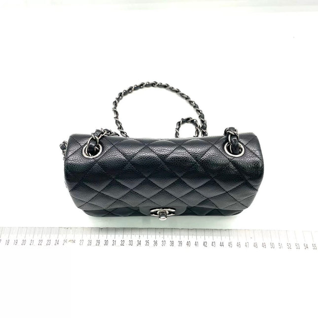 Chanel Classic Flap Mini Black Caviar Silver Hardware 2015-2016