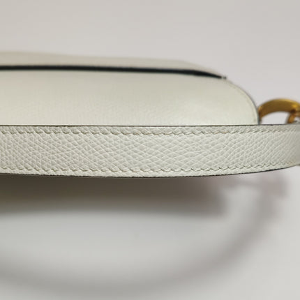Dior Saddle bag white grain leather mini size