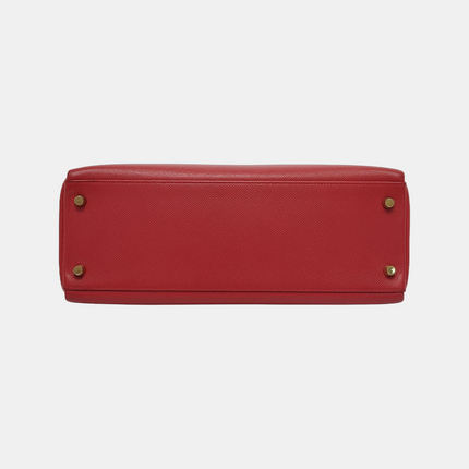 Hermes Kelly 32 Retourne Rouge Vif Red Epsom Leather Gold Hardware 1997