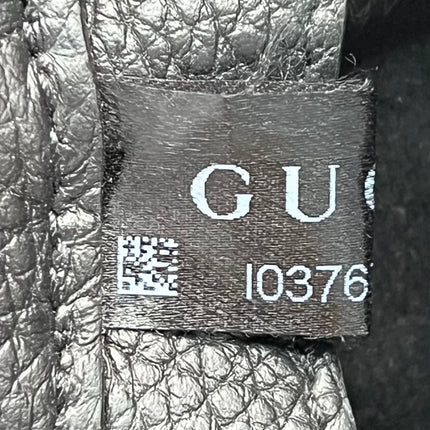 Gucci Jackie 1961 Black Large Pebbled Leather Shoulder Bag with Strap