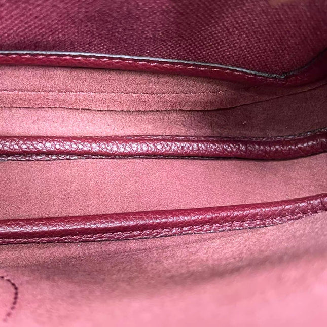 Gucci Jackie 1961 Small Burgundy Grained Leather Shoulder Bag
