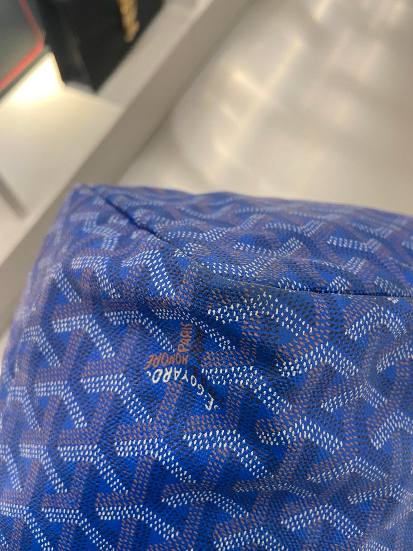 Sold Goyard Saint Louis PM Tote Medium Blue