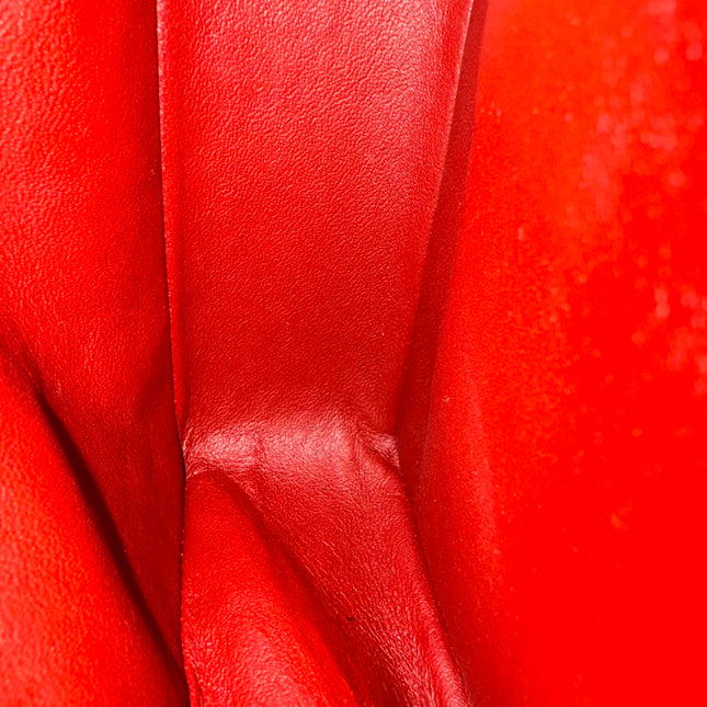 Chanel Classic Flap Burgundy Lambskin Leather Gunmetal Grey HW, 2011-2012