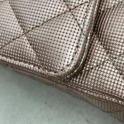 Chanel Classic Flap Medium 2016 Pink Metallic Pixel Effect Calfskin Leather