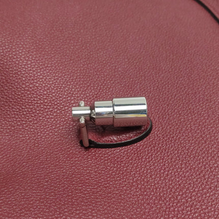 Gucci Jackie 1961 Burgundy Large Pebbled Leather Shoulder Bag with Strap